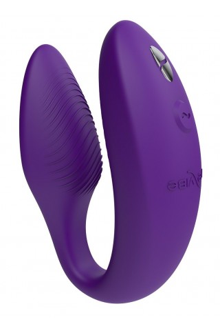 Фиолетовый U-образный вибратор для пар We-Vibe Sync 2