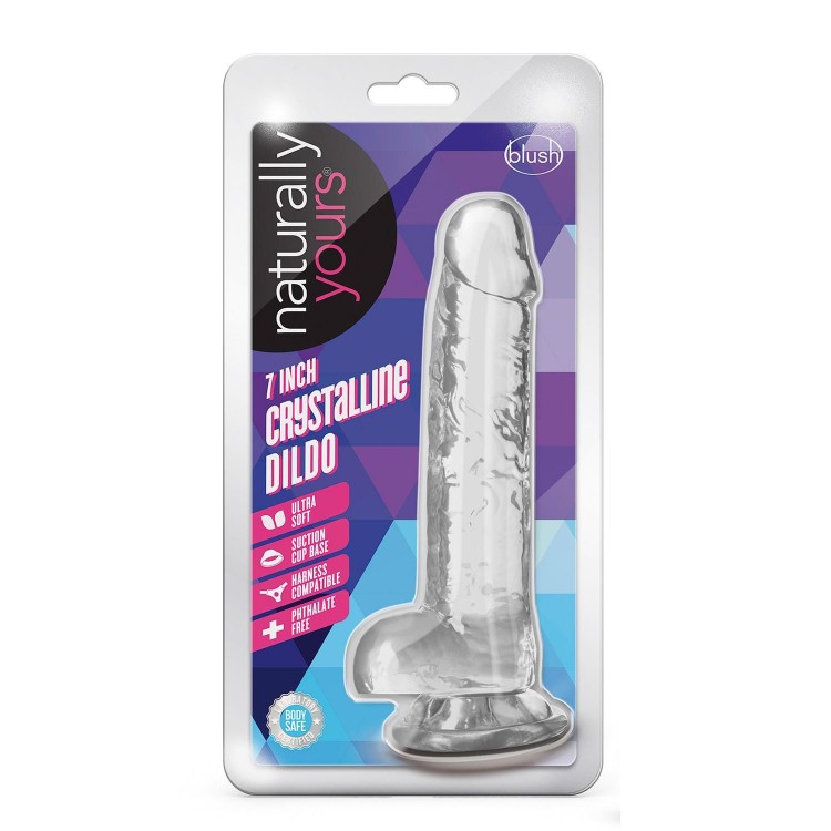 Прозрачный фаллоимитатор 7 Inch Crystalline Dildo - 17,7 см.