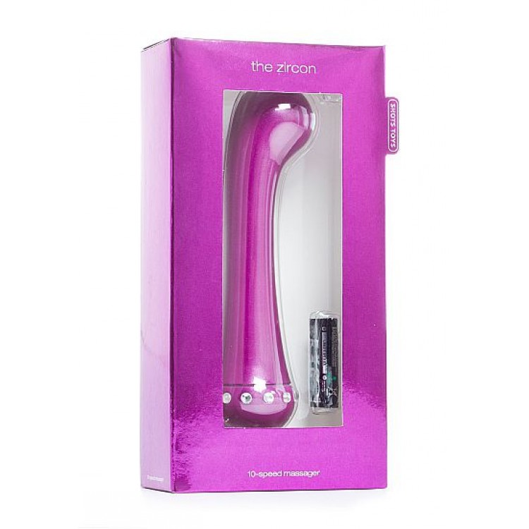 Вибратор для стимуляции точки G The Zircon Purple - 16,7 см.