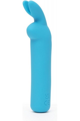 Голубая вибропуля с ушками Rechargeable Rabbit Ears Bullet Vibrator