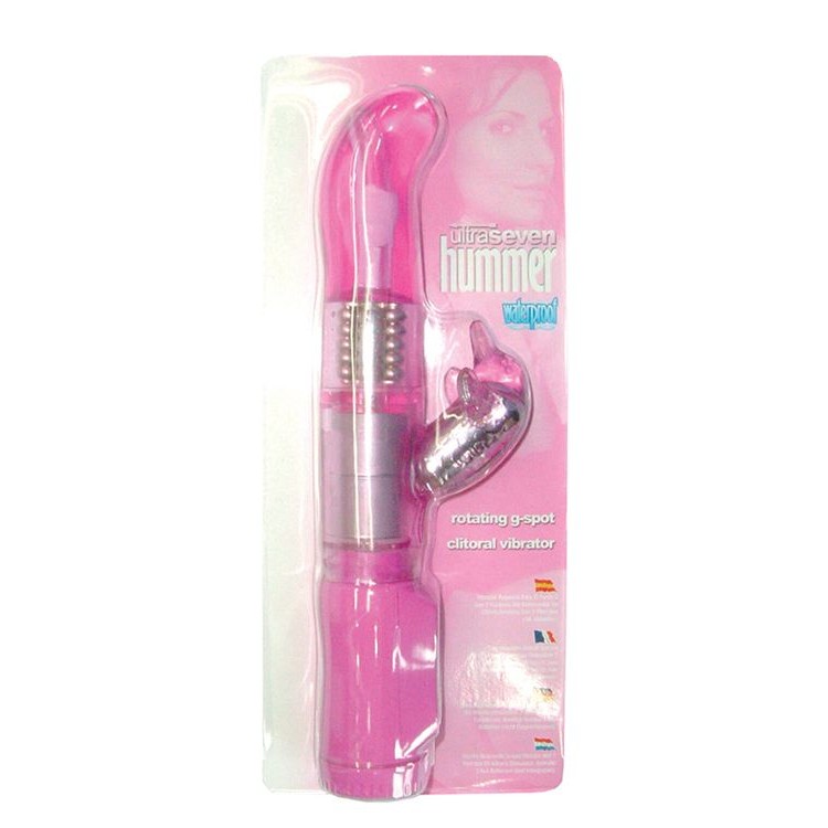 Розовый вибромассажер с клиторальным отростком SLIM HUMMING BIRD G-SPOT VIBE - 25 см. Розовый вибромассажер с клиторальным отростком SLIM HUMMING BIRD G-SPOT VIBE - 25 см.
