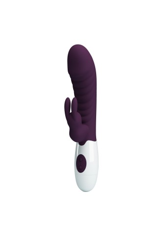 Фиолетовый вибратор-кролик Naughty Bunny - 19,8 см.