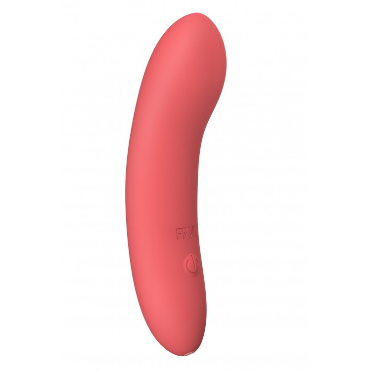 Коралловый мини-вибратор Atom - 11,5 см.