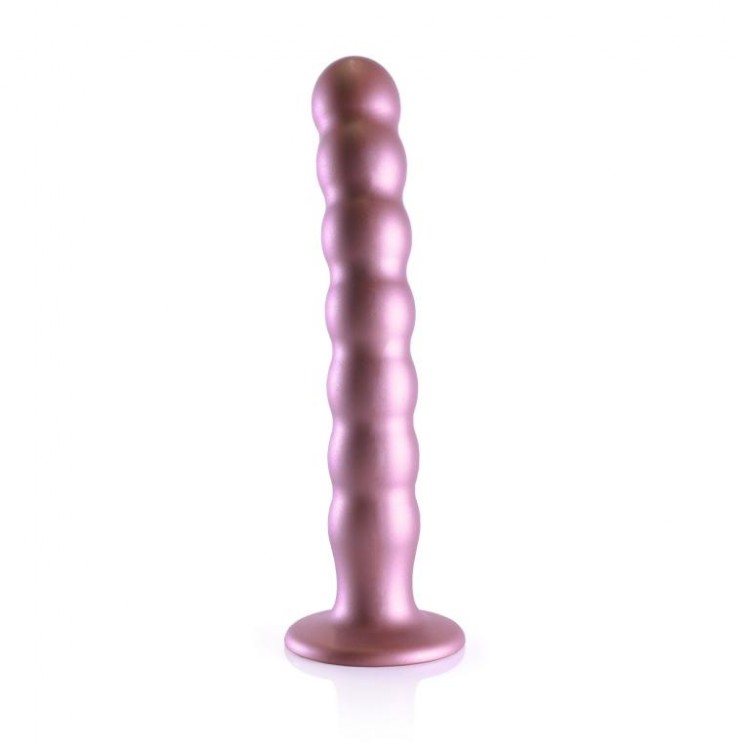 Розовый фаллоимитатор Beaded G-Spot - 21 см.