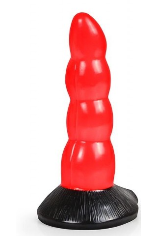 Красно-черный фаллоимитатор-елочка - 20 см.