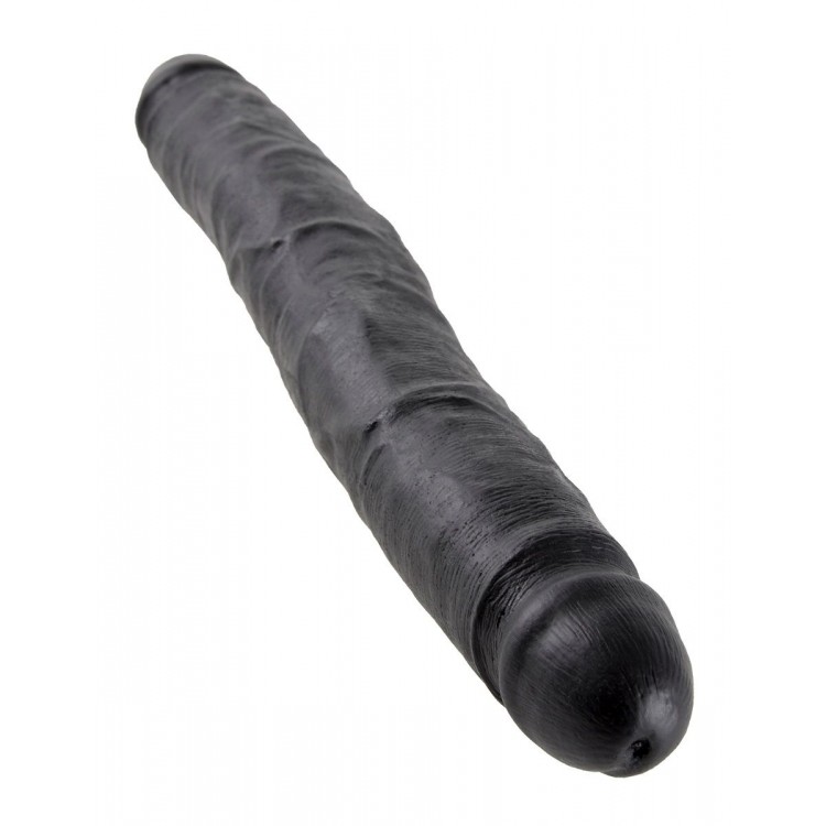 Чёрный двусторонний фаллоимитатор 12" Slim Double Dildo - 30 см. Чёрный двусторонний фаллоимитатор 12" Slim Double Dildo - 30 см.