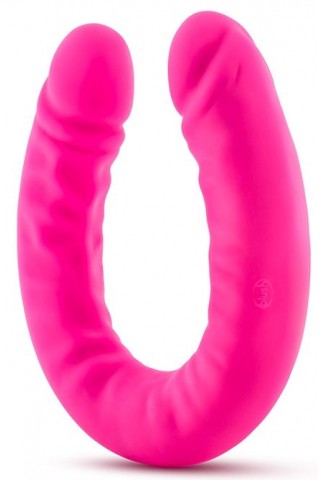 Розовый двусторонний фаллоимитатор 18 inch Silicone Slim Double Dong - 45,7 см.