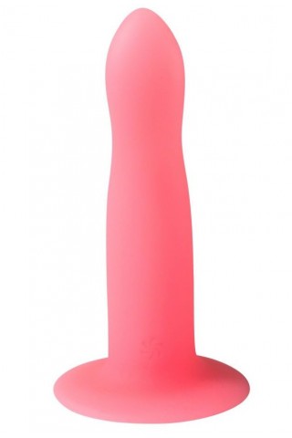 Розовый, светящийся в темноте стимулятор Light Keeper - 13,3 см.