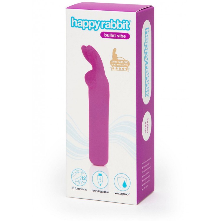 Лиловая вибропуля с ушками Rechargeable Rabbit Ears Bullet Vibrator