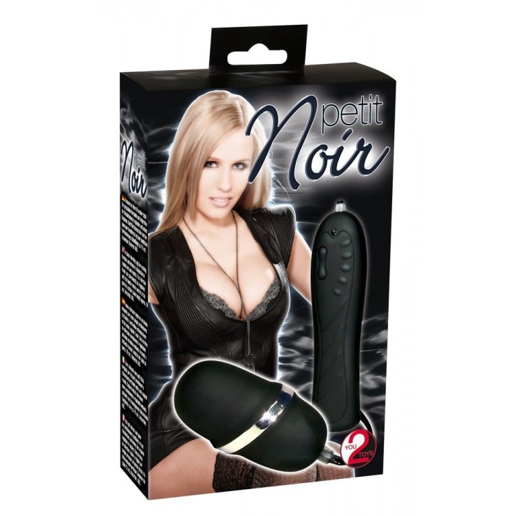 Чёрное виброяйцо с выносным пультом Petit Noir Vibrating Bullet