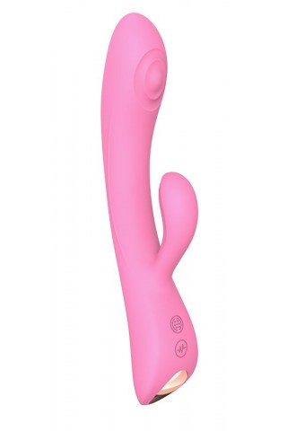 Розовый вибратор-кролик Bunny & Clyde - 22,5 см.
