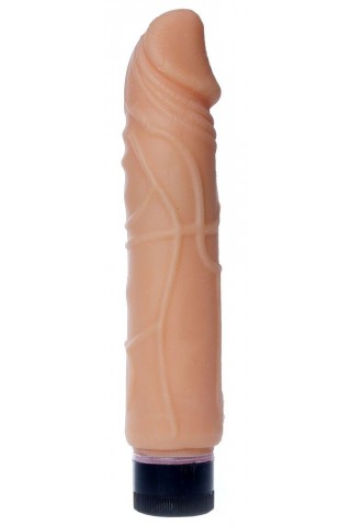 Телесный вибратор-реалистик Real Skin - 22 см.