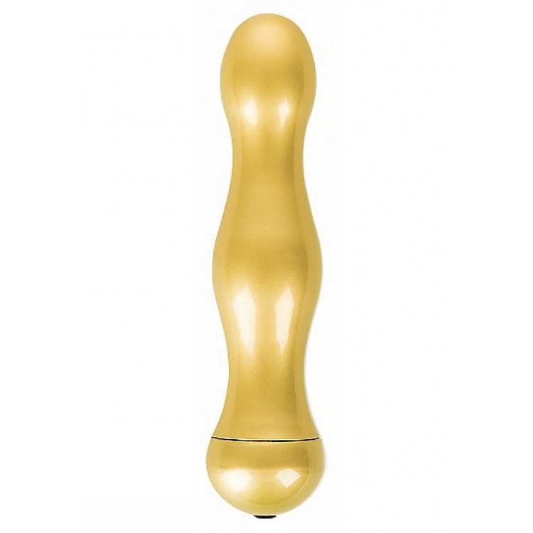 Вибратор Vibe Deluxe Gold - 16,5 см.