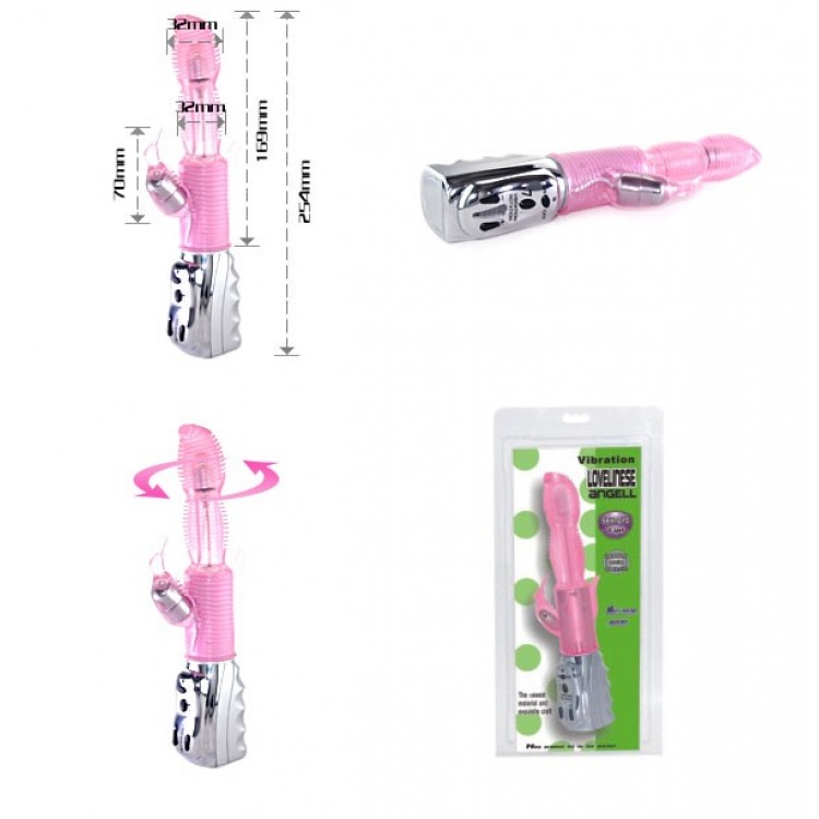 Вибромассажер "Волна" с ротацией, стимуляцией клитора и 7 уровнями вибрации