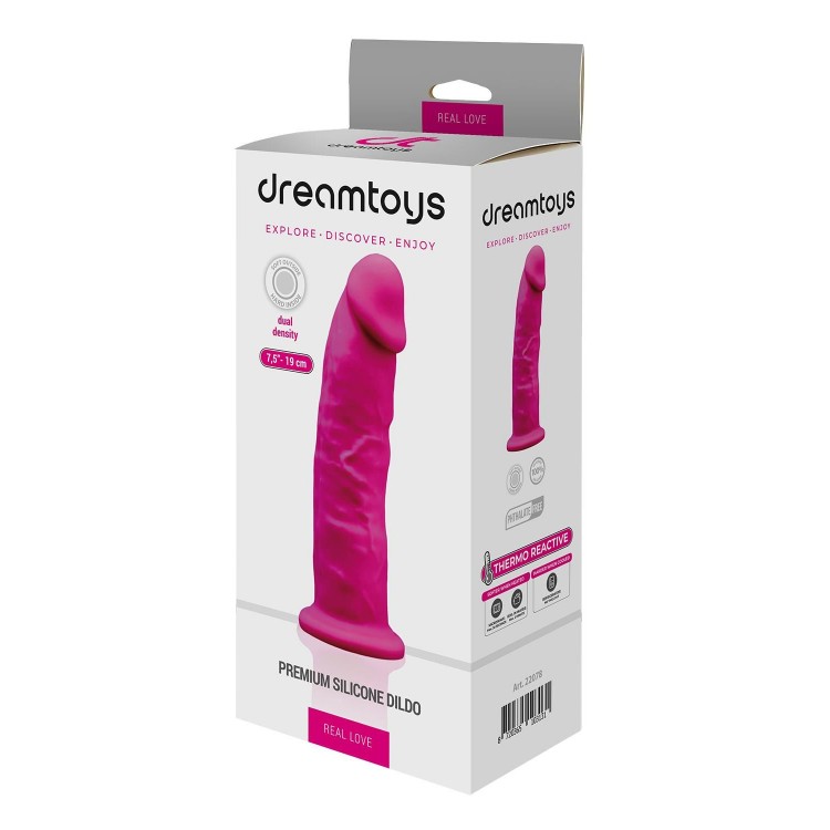 Розовый фаллоимитатор Real Love Dildo 7.5 Inch - 19,5 см.