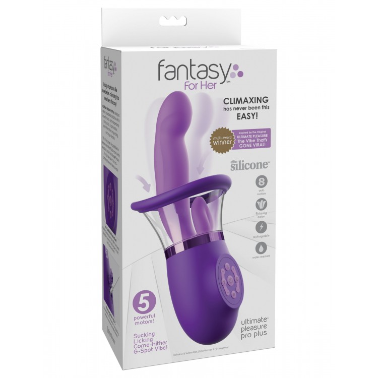 Фиолетовая помпа-вибратор Ultimate Pleasure Pro Plus