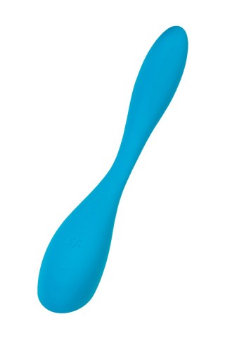 Синий гибкий вибратор Satisfyer G-Spot Flex 5+ - 19,6 см.