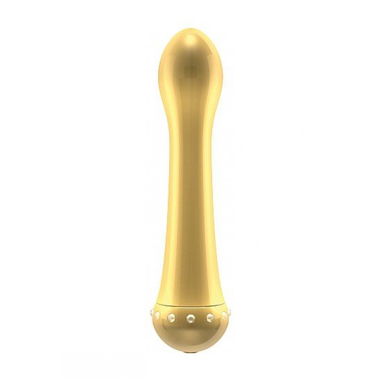 Вибратор с кристаллами The Diamond Gold - 16,5 см.