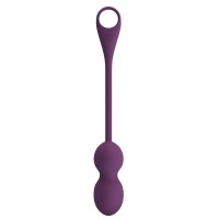 Фиолетовые вагинальные шарики Elvira с управлением через смартфон