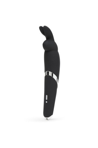 Черный вибратор Rabbit Rechargeable Wand Vibrator - 26,7 см.