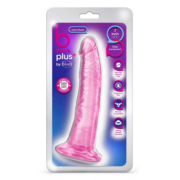 Розовый фаллоимитатор Lust N’ Thrust - 20,5 см.