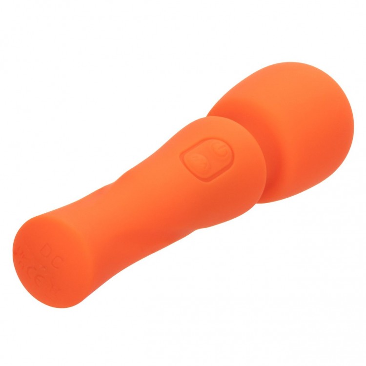 Оранжевый вибромассажер Stella Liquid Silicone Mini Massager - 14,5 см.