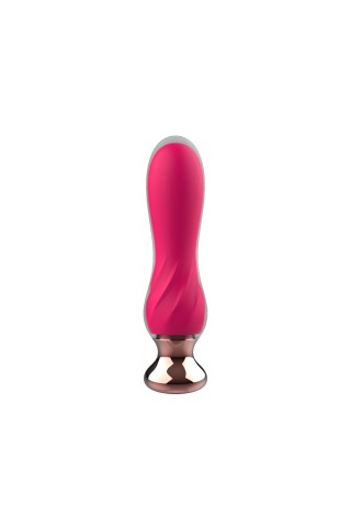 Розовый мини-вибратор Mini Vibrator с пультом ДУ - 12,5 см.