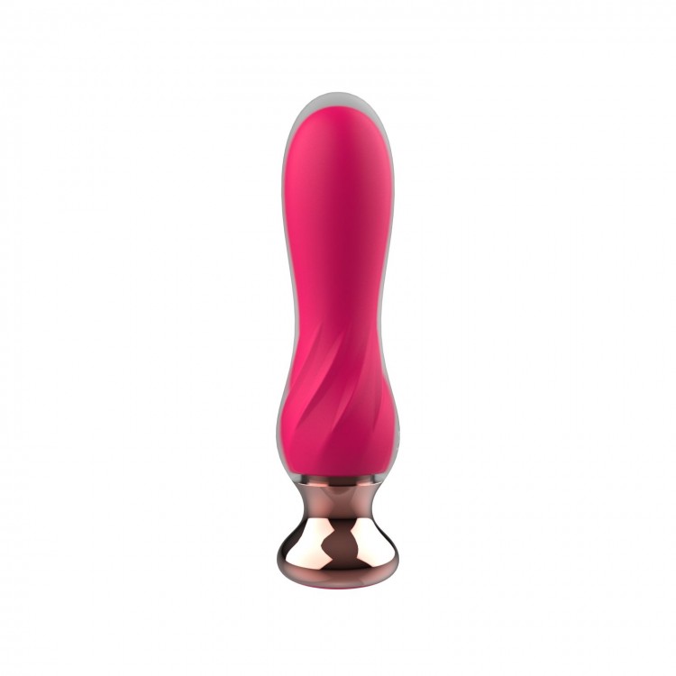 Розовый мини-вибратор Mini Vibrator с пультом ДУ - 12,5 см.