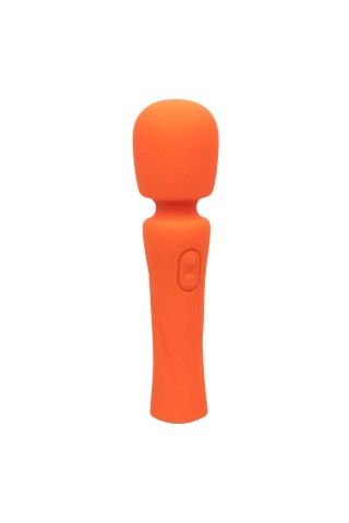 Оранжевый вибромассажер Stella Liquid Silicone Mini Massager - 14,5 см.