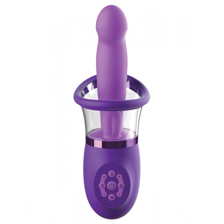 Фиолетовая помпа-вибратор Ultimate Pleasure Pro Plus