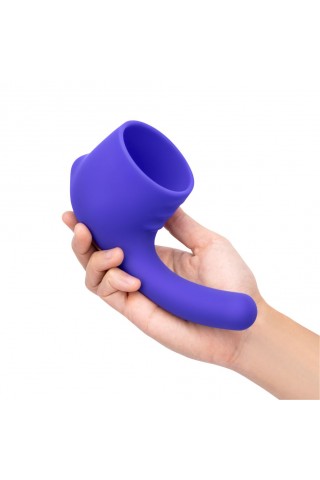 Фиолетовая насадка для wand-вибромассажера Deluxe Silicone G-Spot Wand Attachment