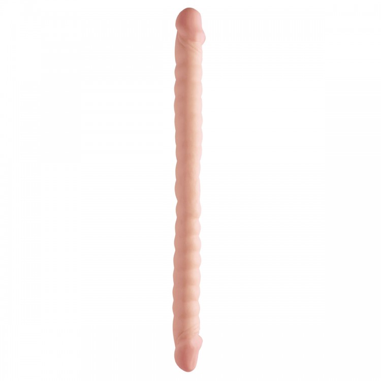 Фаллоимитатор 18" Ribbed Double Flash - 45 см.