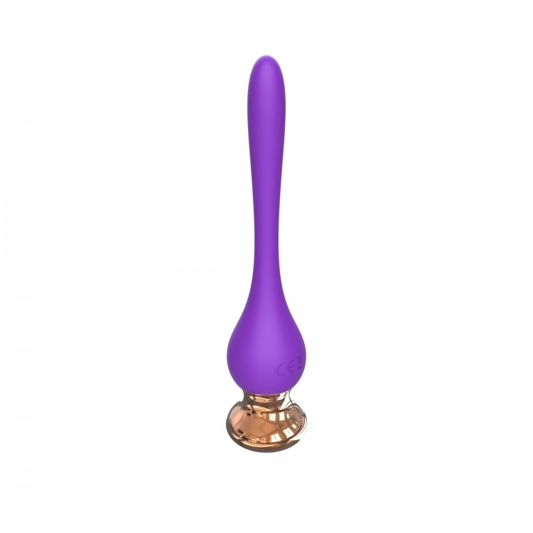 Фиолетовый вибромассажер Nipple Vibrator - 14,5 см.