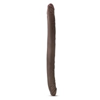 Коричневый двусторонний фаллоимитатор Chocolate 16-Inch Long Dildo - 41,5 см.