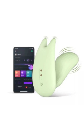Зеленый вибратор Magic Motion Umi - 9,5 см.