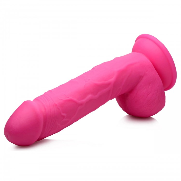 Розовый фаллоимитатор на присоске 8.25 Dildo with Balls - 22,8 см.