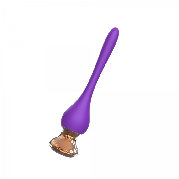 Фиолетовый вибромассажер Nipple Vibrator - 14,5 см.