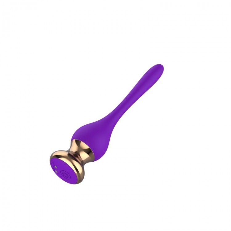 Фиолетовый вибромассажер Nipple Vibrator - 14,5 см.