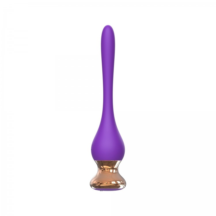 Фиолетовый вибромассажер Nipple Vibrator - 14,5 см.