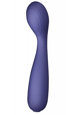 Фиолетовый вибратор для G-точки Peri Berri - 18,5 см.