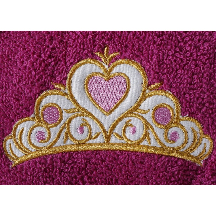 Халат детский для девочек махровый с капюшоном SILVER-fuchsia 913/3, KARNA