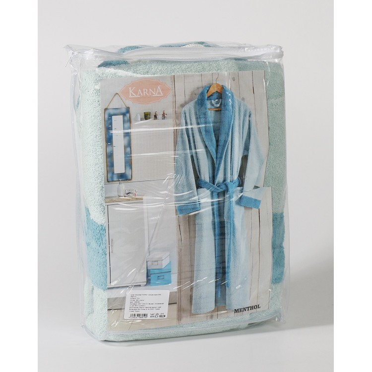 Халат мужской махровый ADRA 2730 серый, KARNA Халат мужской махровый ADRA 2730 серый, KARNA