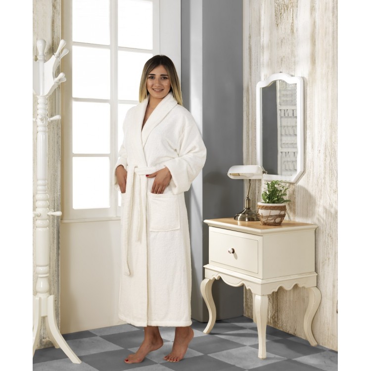 Женский махровый халат BASIC - cream, KARNA