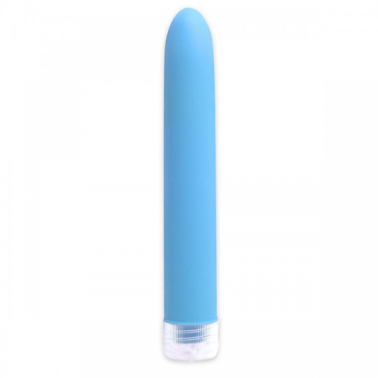 Неоново-голубой вибратор Neon Luv Touch Vibe - 17 см.