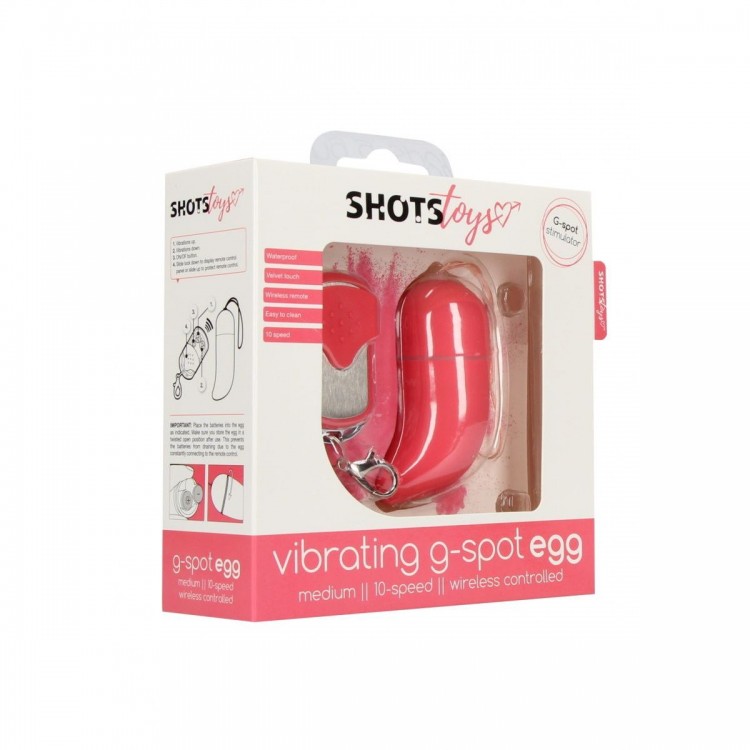 Розовое виброяйцо Vibrating G-spot Egg medium с пультом ДУ Розовое виброяйцо Vibrating G-spot Egg medium с пультом ДУ