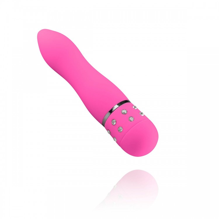 Розовый мини-вибратор Diamond Smooth Vibrator - 11,4 см.