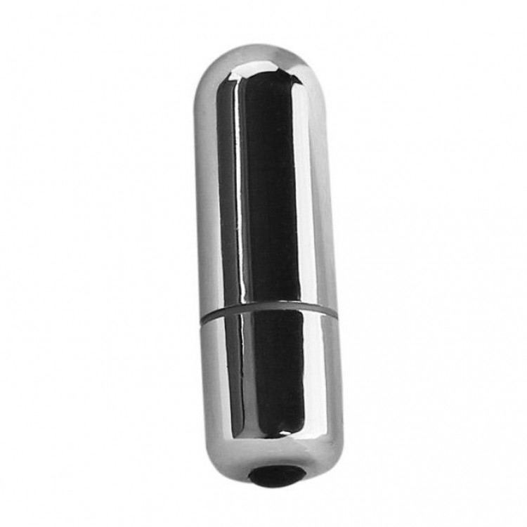 Серебристая вибропуля 7 Models Bullet - 5,7 см.