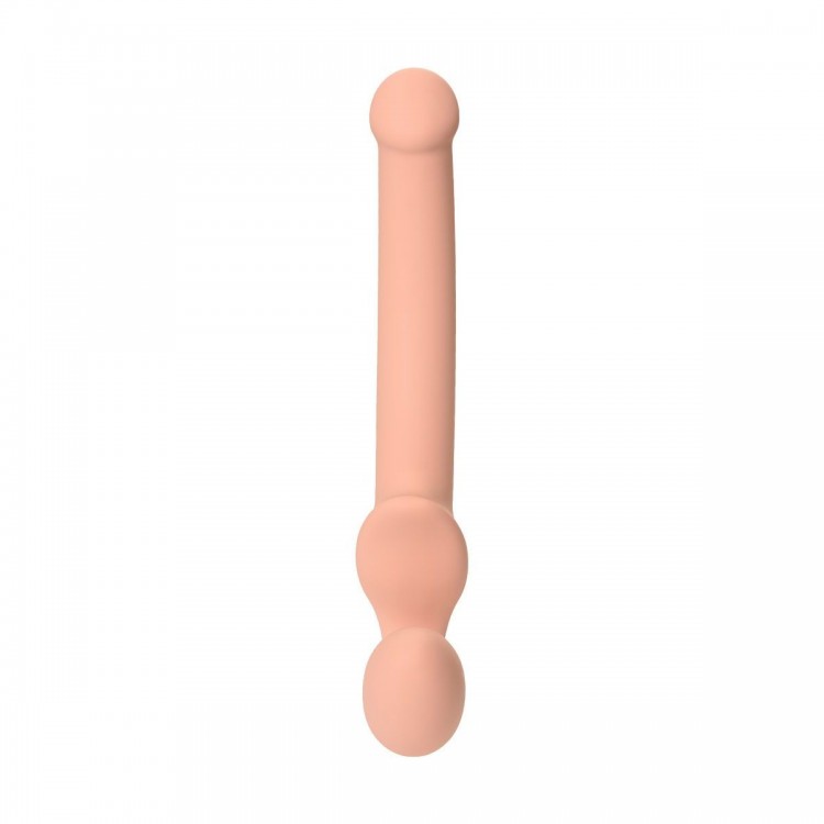 Телесный безремневой страпон Silicone Bendable Strap-On S