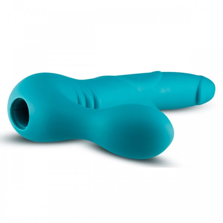 Бирюзовый безремневой страпон Luna Strapless Silicone Dildo - 22,86 см. Бирюзовый безремневой страпон Luna Strapless Silicone Dildo - 22,86 см.