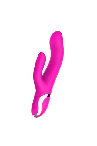 Розовый вибратор-кролик NAGHI NO.43 RECHARGEABLE DUO VIBRATOR - 23 см.